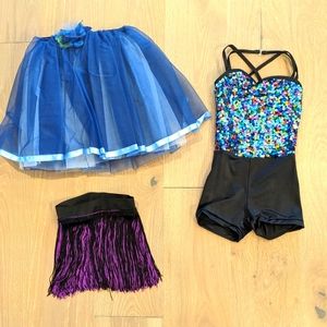 Girls' 3 Piece Dance Costume